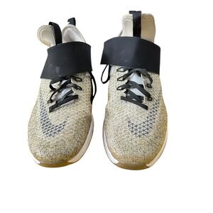 Nike Zoom Rev 2017 Basketball Shoes Gold Black White Midfoot Strap Mens Sneaker